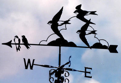 House martins weather vane